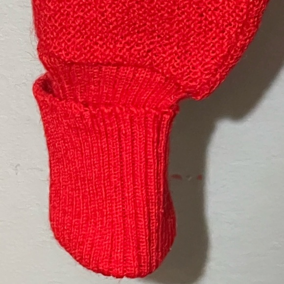 Towne & King California Vintage Alpaca Sweater Solid  Red V-Neck Knit Large - Picture 4 of 6